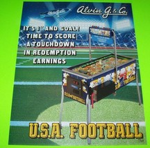 USA Football Pinball FLYER 1992 Original Redemption Version Art Sheet Vintage - £16.70 GBP