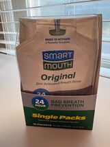 SMART MOUTH Dry Mouth 24hr Bad Breath Prevention FRESH MINT 10 Packets 4... - $9.87