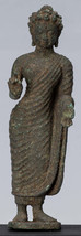 Antique Indonesian Style Standing Bronze Javanese Teaching Buddha - 25cm/10&quot; - £1,137.04 GBP