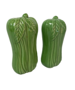 Celery Stalks Vegetable Salt And Pepper Shakers Large 5 Inch Vintage Cer... - $237.58 MXN