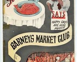 Barney&#39;s Market Club Thursday Dinner Menu Chicago 1950&#39;s Yes Sir Senators - £77.55 GBP