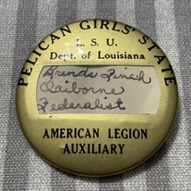 Pelican Girls State ID Badge Vintage L.S.U American Legion Auxiliary - $12.07