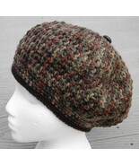 Timeless Brown Mix Medium Crocheted Beret - Handmade by Michaela - £26.07 GBP