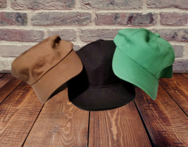 lot of hats/caps  brown black and green - $11.19