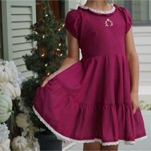 Well Dressed Wolf Size 8 NWT Red Berry Emily Cotton Dress - £41.43 GBP