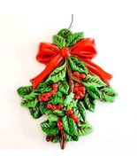 1960s Antique Christmas Ornament Ceramic Hand Painted Mistletoe Holly 1 ... - $459.63 MXN 1960s Antique Christmas Ornament Ceramic Hand Painted Mistletoe Holly 1 ... - $459.63 MXN