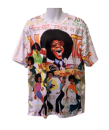 African American Hippest Soul Music Crew Neck T Shirt Size XL White Shor... - $24.49