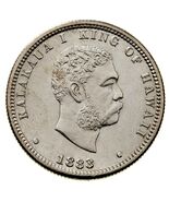 1883 Reino De Hawái Plata 1/4 Dólar (Unc) Kalakaua 25c - $831.22