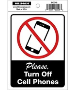 Hillman No Cell Phones Sign (4&quot; x 6&quot;) - $17.78