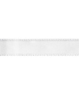 Offray Single Face Satin Ribbon 7/8&quot;X18&#39; White - £10.77 GBP