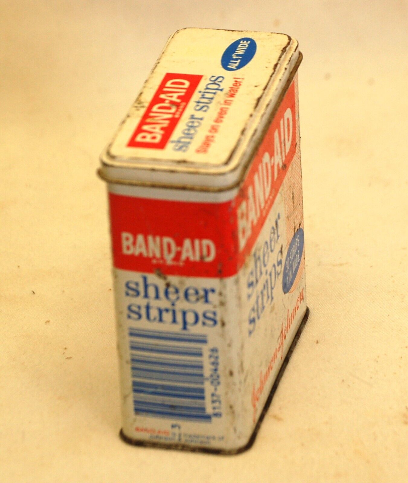 Johnson & Johnson Band Aid Bandage Metal Tin Box Hinged Container Item image 2