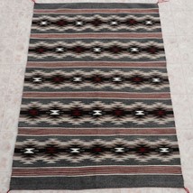 Navajo Wool Rug Wide Ruins Style Hand Woven Glorilene &amp; Alyssa Harrison 49&quot; x 70 - £1,315.85 GBP