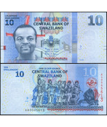 Swaziland 10 Emalangeni. 06.09.2010 (2011) Hybrid UNC. Banknote Cat# P.36a - £2.79 GBP