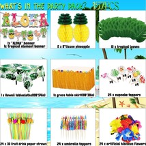 Hawaiian Luau Party Decorations 157Pcs NEW - £32.21 GBP