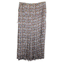 Victoria Beckham Pleated Floral-Print Metallic Maxi Skirt In Silk Women ... - £184.16 GBP