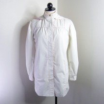 Vintage Current Seen Women&#39;s S White &amp; Pink Softshell Button-Front Spring Jacket - £4.75 GBP