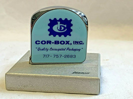 Lufkin 79&quot; Tape Measure Cor-Box Inc. Ruler USA Retractable Blue Advertis... - £23.59 GBP