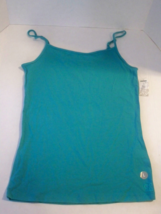 WOMENS/JRS KIRRA CAMI TANK TOP ADJUSTABLE STRAPS SOLID BALTIC BLUE GREEN... - $10.99