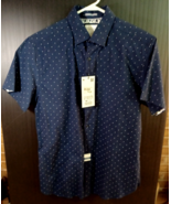 Denim &amp; Flower Shirt Men S Short Sleeve Button Down  Navy Blue Ricky Singh - $226.18 MXN