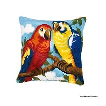 Vervaco Parrots Cross Stitch Cushion, Multi-Colour  - $76.00