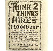 Hires Root Beer Soda Pop 1894 Advertisement Victorian Think 2 Thinks ADB... - $378.90 MXN