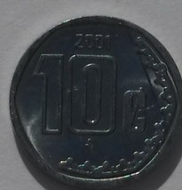 Mexico 10 centavos 10 cent Coin 2001 - £0.79 GBP