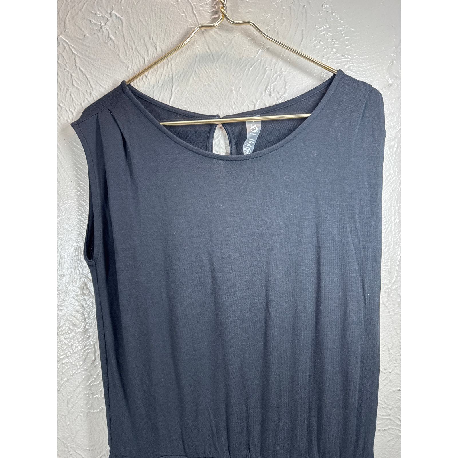 Lou Grey For Loft Black Shorts Jumper Romper Womens Drawstring Waist Size Small Item image 3