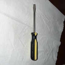 Vintage STANLEY Made in USA Black &amp; Yellow Slotted Screwdriver 7.5&quot; - £5.84 GBP