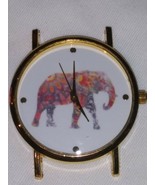 LADIES FLOWERED ELEPHANT FACE OF WATCH WITHOUT WRIST BAND - $63.35
