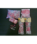 Acrylic Beads Pink &amp; Clear Over 4 lbs. Jewelry Making Crafts New Packs Plus - £18.64 GBP