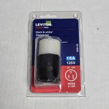 Leviton 15 Amp 125-Volt Straight Blade Connector, Black &amp; White 5269-CS ... - $14.84