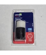 Leviton 15 Amp 125-Volt Straight Blade Connector, Black &amp; White 5269-CS ... - $14.84