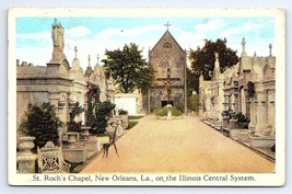 Postcard St. Roch&#39;s Chapel New Orleans Illinois Central System (Perforated Edge) - £3.56 GBP