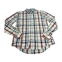 Tommy Hilfiger Shirt Men&#39;s Large Multicolor Plaid Slim Fit Casual Button... - £21.30 GBP
