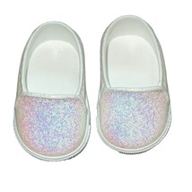 American Girl Doll White Glitter Sparkly Shoes Retired - £9.02 GBP