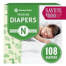 Member&#39;s Mark Premium Baby Diapers (Size: Newborn) - £28.66 GBP