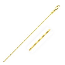 18k Yellow Gold Classic Box Chain 0.8mm Width 16&quot;-18&quot; Inch Length Necklace - £305.06 GBP+
