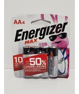 Energizer Max AA Batteries 4 Count Alkaline Batteries Brand New - £6.20 GBP