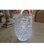VTG CRYSTAL FLORAL VASE 7-7/8&quot; TALL THICK STUNNING KILLEEN? - $41.53