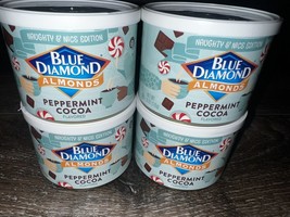 Blue Diamond ~ Peppermint Cocoa Almonds 6 Ounce Cans 4-Pack ~ 07/26/25 - £18.71 GBP