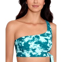 MSRP $20 Salt + Cove Women&#39;s Swimwear Top One-Shoulder Green Size Medium - $9.90