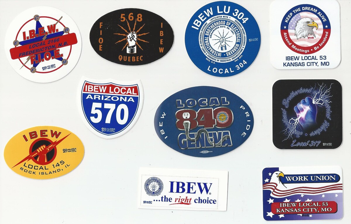 IBEW International Brotherhood Electrical Workers LOCAL UNION STICKER LOT2 - $24.99