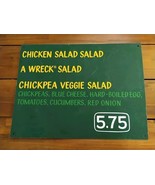 Potbelly Sandwich Works 2000s Official Salad Hanging Menu Board Sign 20&quot;... - $101.83 CAD