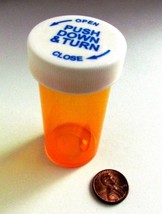 13 Dram Child-Resistant Amber Pill Vials - Pack of 12 - $9.95