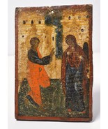 Scarce 16C – 17C antique Russian icon annunciation of Our Lady - £2,010.57 GBP