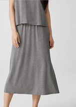 New Eileen Fisher Fine Jersey Straight Skirt, Ash (Size M) - Msrp $128.00! - £64.06 GBP