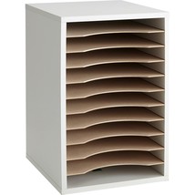 Safco, Vertical Desktop Sorter, Wooden Paper Organizer for Home Office a... - £80.98 GBP