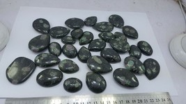 Natural Zoisite and Corundum Cabs Red and Green dots Cabochons &amp; tumbles 644gm - £110.65 GBP