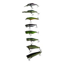 Lot of 8 Blue Fox and Mixed Med Crank Minnow Crankbait Fishing Lure - $21.41