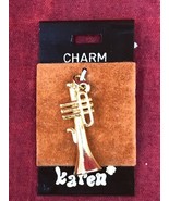 New Gold Tone TRUMPET Horn Karen PENDANT CHARM Band Music Jewelry for Ne... - £11.63 GBP